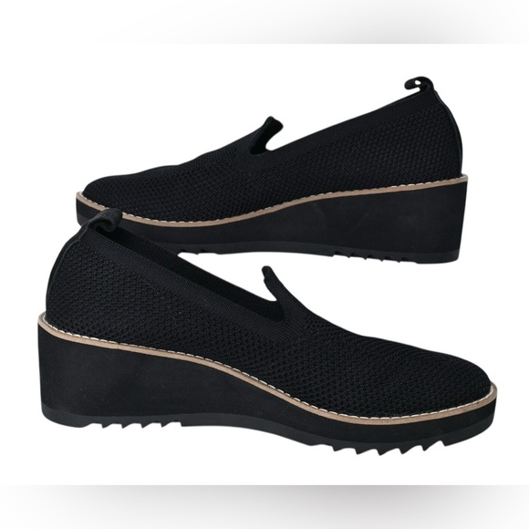 Eileen Fisher Shoes - Eileen Fisher Lindy Novo Stretch Knit Black Wedge Sport Loafer